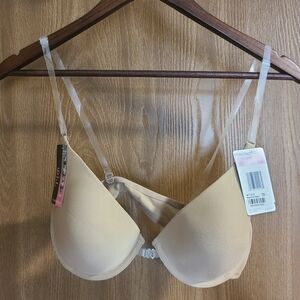 Maidenform Invisible Options Front-Close Demi Bra in beige